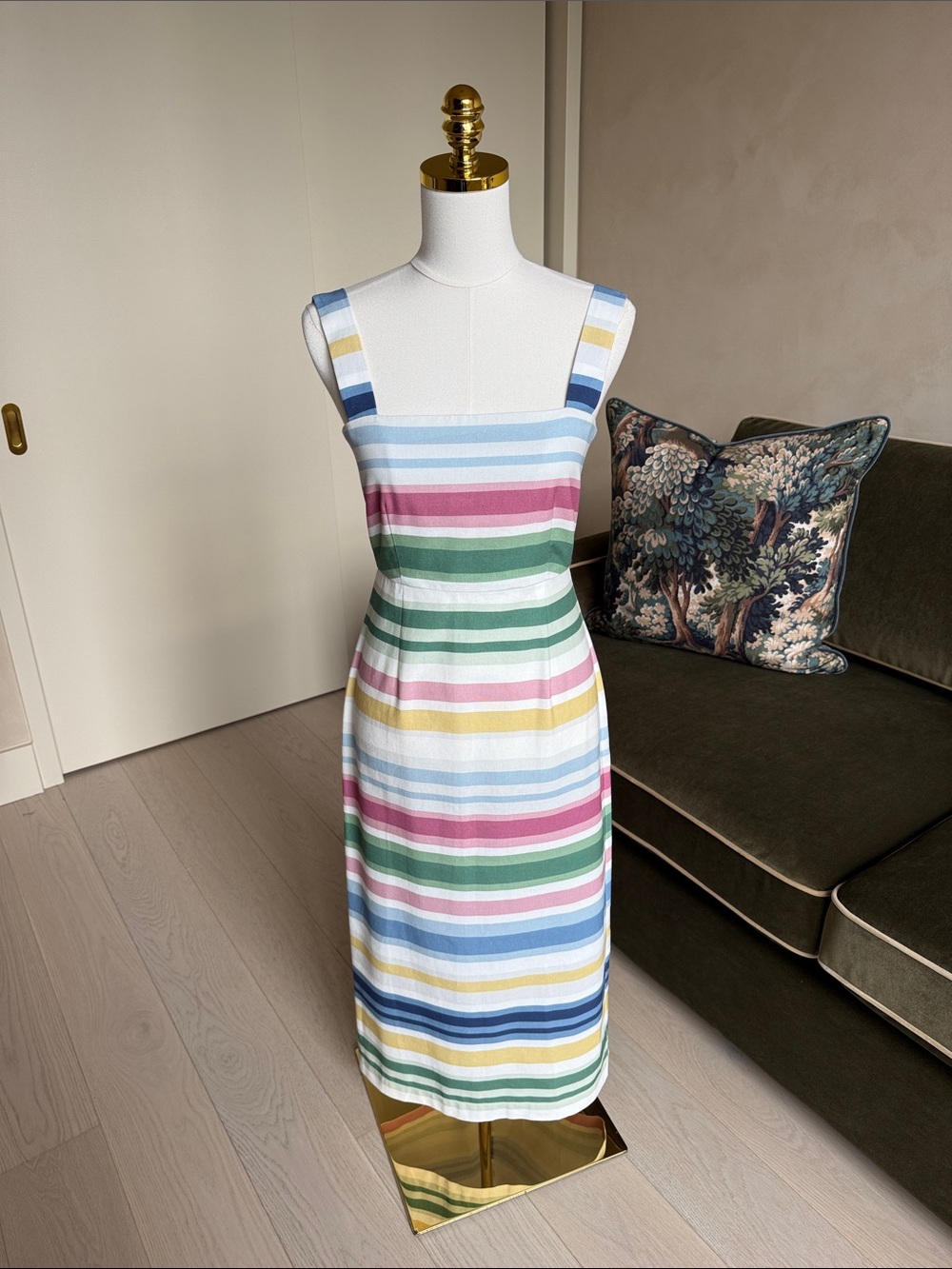 Coco Shop Long Slip Dress in Sophia Stripe NWT Size XS